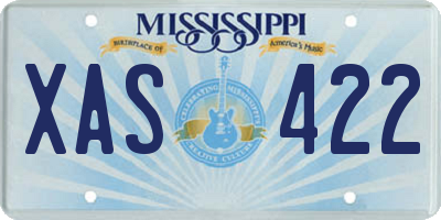 MS license plate XAS422
