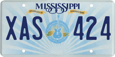 MS license plate XAS424