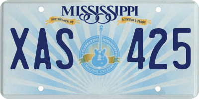 MS license plate XAS425
