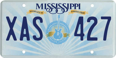 MS license plate XAS427
