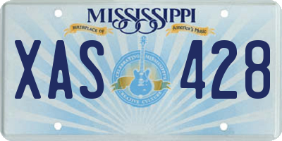 MS license plate XAS428