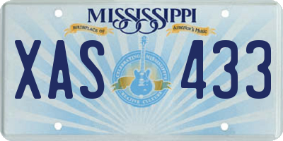 MS license plate XAS433