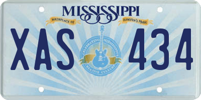 MS license plate XAS434