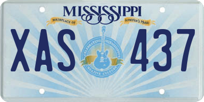 MS license plate XAS437