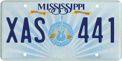 MS license plate XAS441