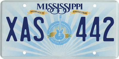 MS license plate XAS442