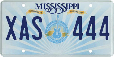 MS license plate XAS444