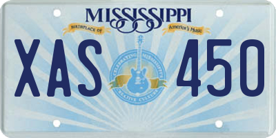 MS license plate XAS450