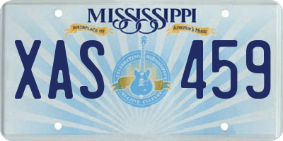 MS license plate XAS459