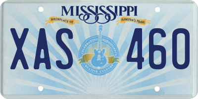 MS license plate XAS460