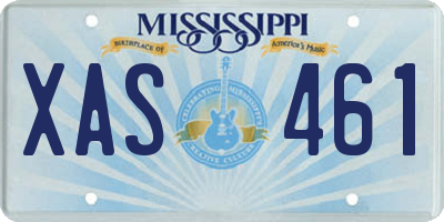 MS license plate XAS461