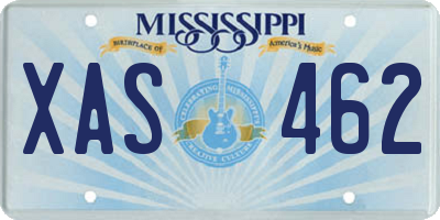 MS license plate XAS462