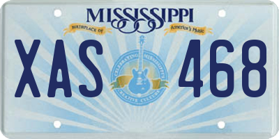 MS license plate XAS468