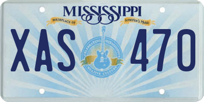 MS license plate XAS470