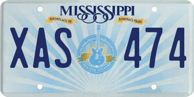 MS license plate XAS474