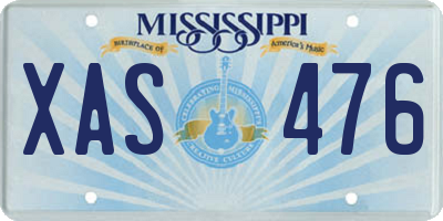 MS license plate XAS476
