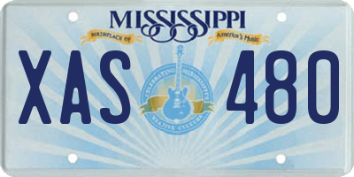 MS license plate XAS480