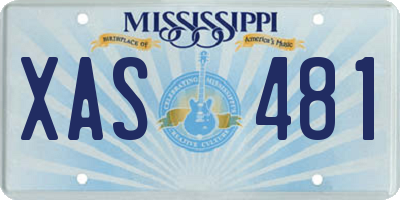 MS license plate XAS481