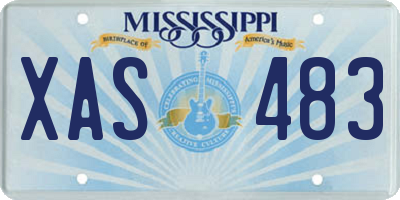 MS license plate XAS483