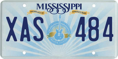 MS license plate XAS484