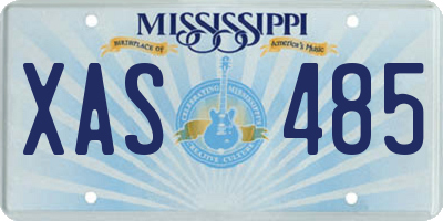MS license plate XAS485