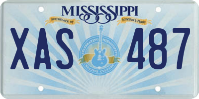 MS license plate XAS487