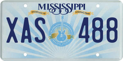 MS license plate XAS488