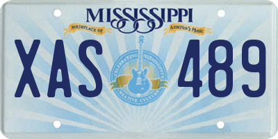 MS license plate XAS489