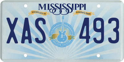 MS license plate XAS493