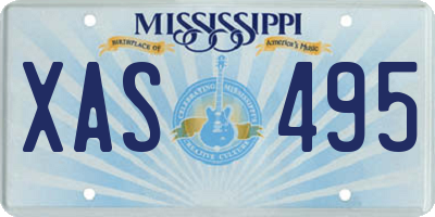 MS license plate XAS495