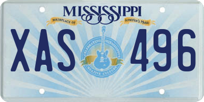 MS license plate XAS496