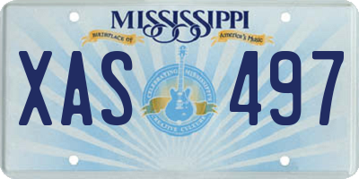 MS license plate XAS497