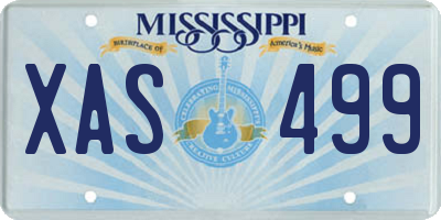 MS license plate XAS499