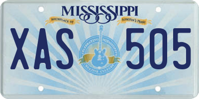 MS license plate XAS505
