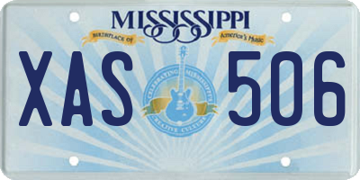 MS license plate XAS506