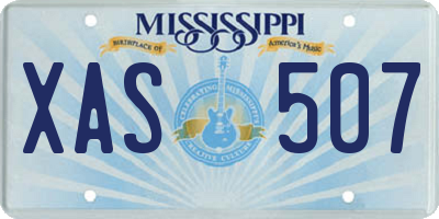 MS license plate XAS507