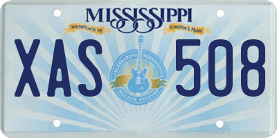 MS license plate XAS508