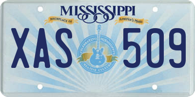 MS license plate XAS509