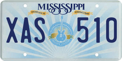 MS license plate XAS510