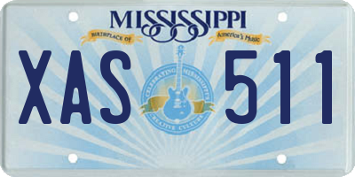 MS license plate XAS511