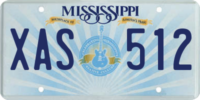 MS license plate XAS512
