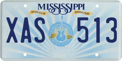 MS license plate XAS513