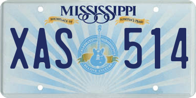 MS license plate XAS514