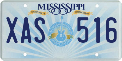 MS license plate XAS516