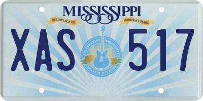 MS license plate XAS517