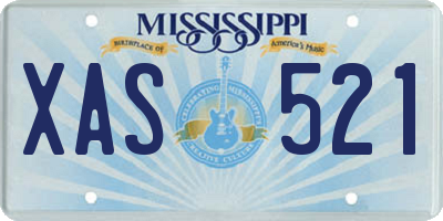 MS license plate XAS521