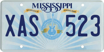 MS license plate XAS523