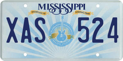 MS license plate XAS524