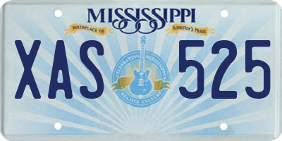 MS license plate XAS525