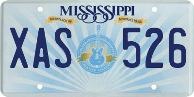 MS license plate XAS526